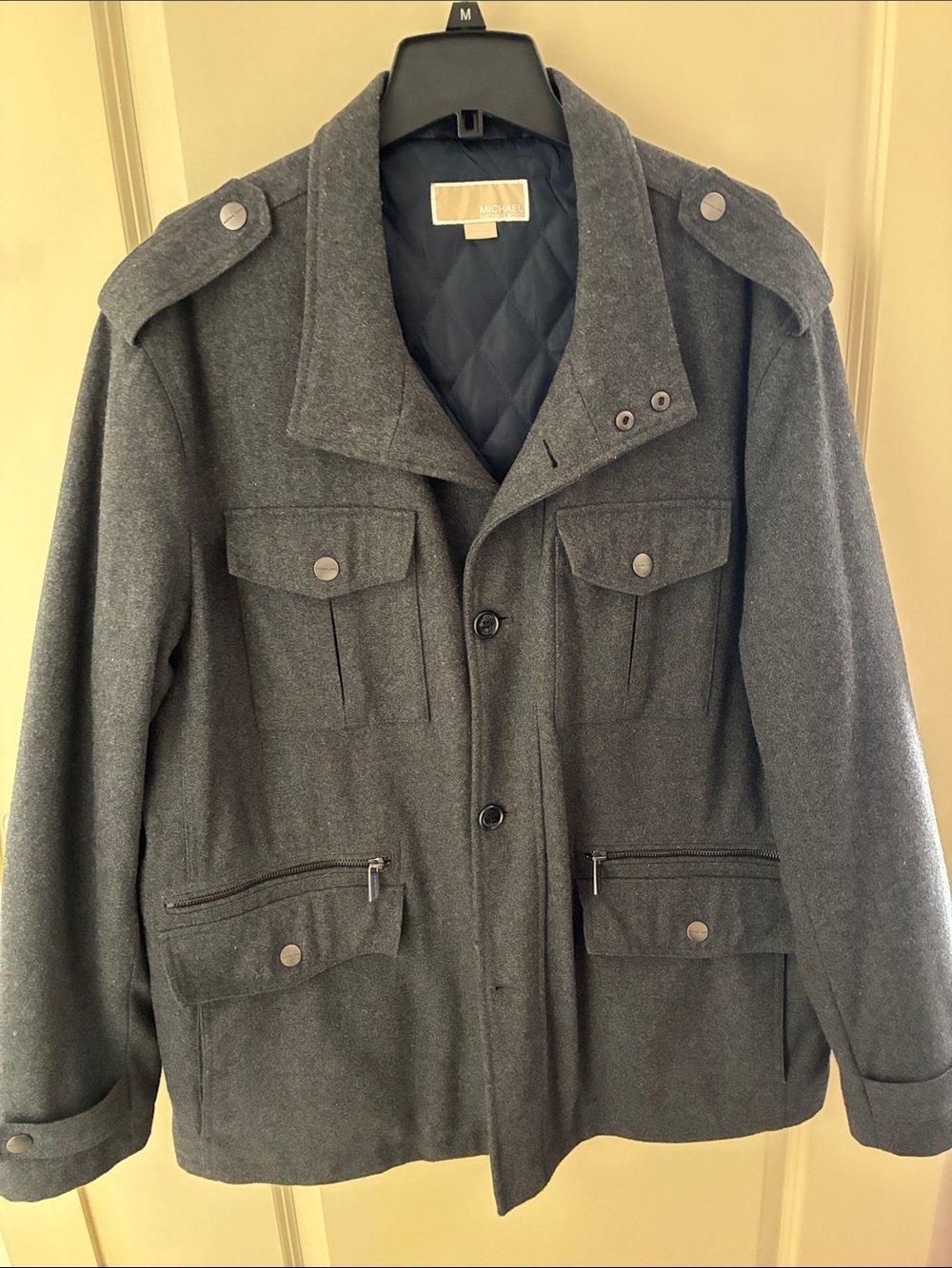 Men's Dark Gray Military Field Jacket